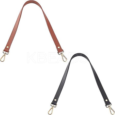 2Pcs 2 Colors PU Leather Bag Handles DIY-FH0003-05-1