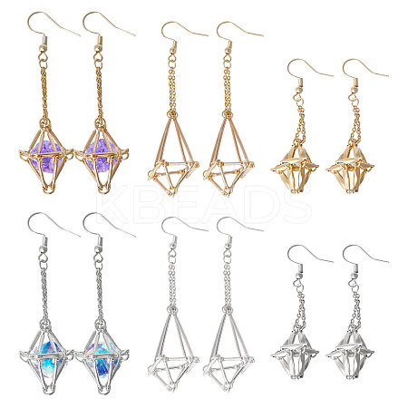 6 Pairs 304 Stainless Steel Hoop Earring Findings EJEW-CA00001-1