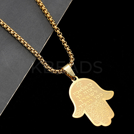 Hamsa Hand Pendant Necklaces JJ0437-1-1