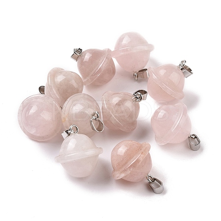 Natural Rose Quartz Pendants G-B041-01P-07-1