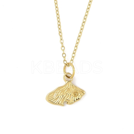 Ion Plating(IP) 304 Stainless Steel Pendant Necklaces for Women NJEW-B080-12G-1