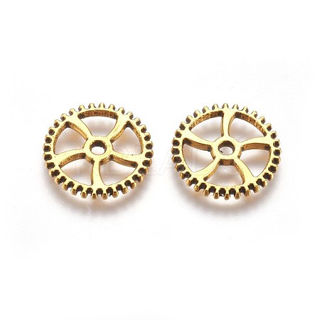Tibetan Style Alloy Gear Pendants TIBEP-S283-AG-LF-1
