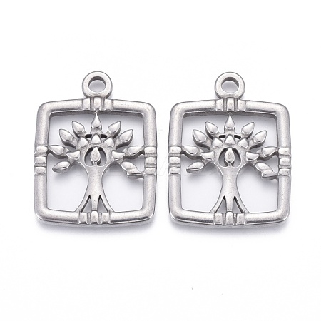 Non-Tarnish 304 Stainless Steel Pendants STAS-F249-24P-1