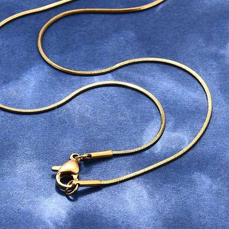 Ion Plating(IP) 304 Stainless Steel Snake Chain Necklaces NJEW-F112-31-1