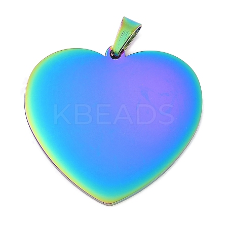Ion Plating(IP) 304 Stainless Steel Stamping Blank Tag Pendants LS-STAS-I311-04B-RC-1
