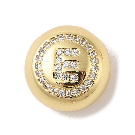 Rack Plating Brass & Cubic Zirconia Pendants KK-Z047-07G-E-RS-1