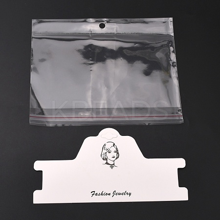 Paper Necklace Display Cards CDIS-WH0006-06A-01-1