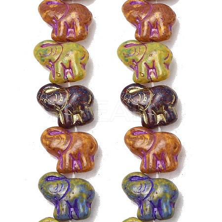 Painted Glass Beads Strands GLAA-Z021-11A-1