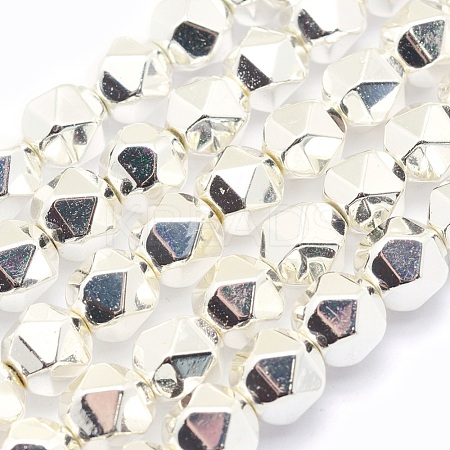 Electroplate Non-magnetic Synthetic Hematite Beads Strands G-L485-07A-S-1