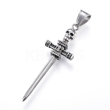 316 Surgical Stainless Steel Big Pendants STAS-F059-AS-1