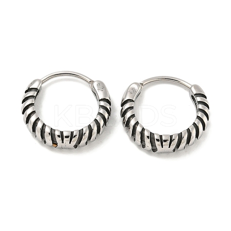 316 Surgical Stainless Steel Hoop Earrings EJEW-D096-09A-AS-1