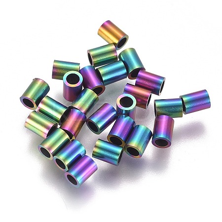 Ion Plating(IP) 304 Stainless Steel Tube Beads LS-STAS-F224-01M-A-1