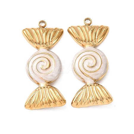 304 Stainless Steel Enamel Pendants SA-CBAD609-05G-01-1