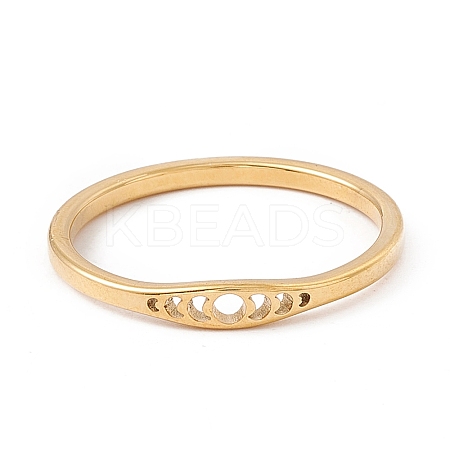 201 Stainless Steel Moon Phase Finger Ring for Women LS-RJEW-A006-06G-1-1