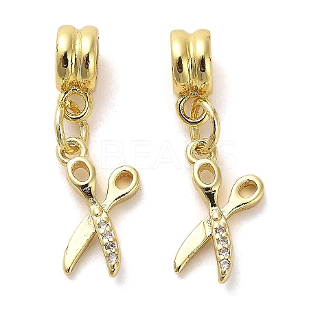 Rack Plating Brass Micro Pave Cubic Zirconia Charms KK-S398-03A-1