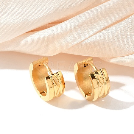 304 Stainless Steel Polishing Effect Hoop Earrings EJEW-M001-37G-1