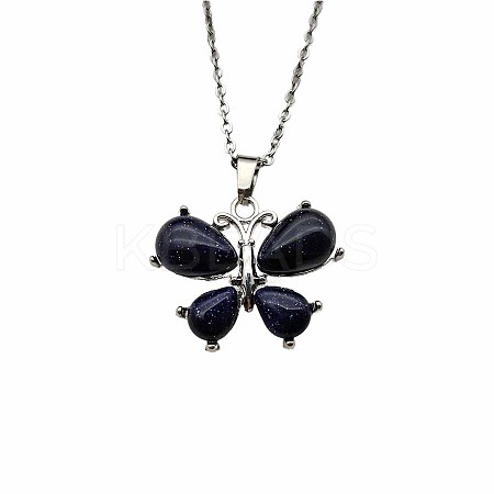 Crystal Butterfly Necklace Pendant Fashion Ornament Minimalist Pendant AM7436-1-1