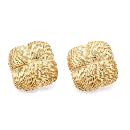 Ion Plating(IP) 304 Stainless Steel Stud Earrings EJEW-G395-39G-1