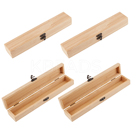 4Pcs Bamboo and Wood Flip Cover Box CON-OC0001-71-1