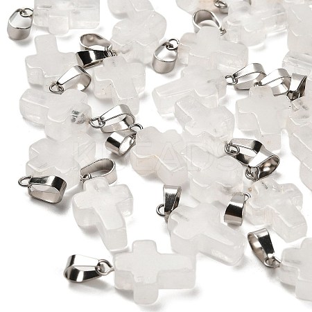 Natural Quartz Crystal Pendants G-Z067-04P-07-1