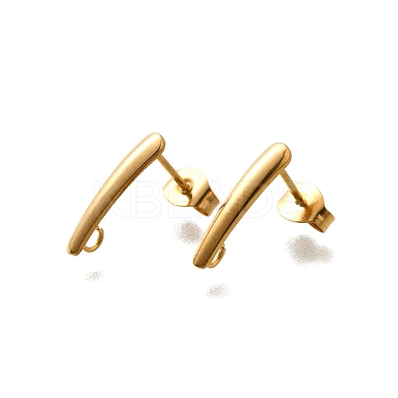 304 Stainless Steel Stud Earrings Findings STAS-D310-09G-01-1
