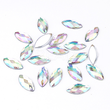 Imitation Taiwan Acrylic Rhinestone Cabochons X-GACR-A021-7x15mm-17-1