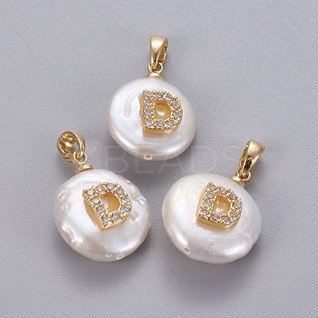 Natural Cultured Freshwater Pearl Pendants KK-L187-A-01D-1