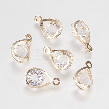 Glass Rhinestone Pendants X-IFIN-F144-24G-1
