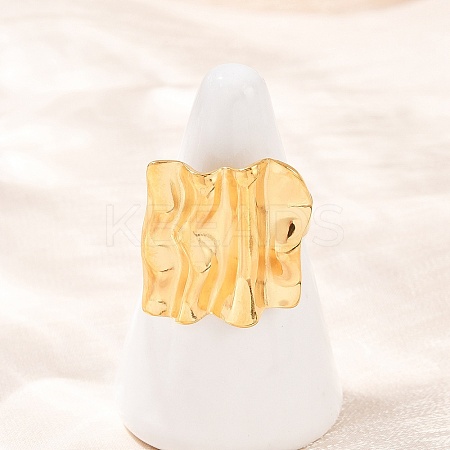 304 Stainless Steel Cuff Open Rings for Women RJEW-H255-01G-07-1