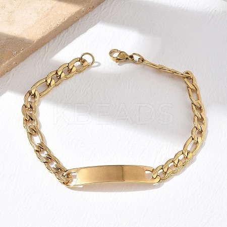 304 Stainless Steel ID Bracelets BJEW-Z178-13G-01-1