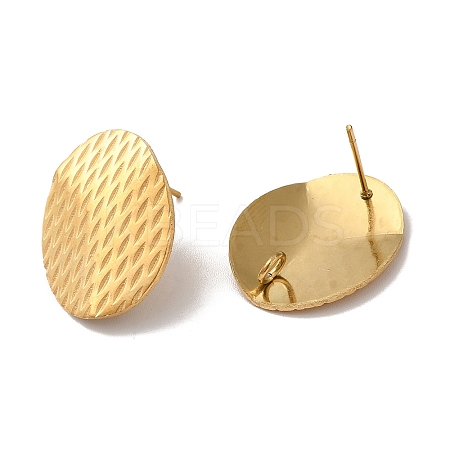 Ion Plating(IP) 304 Stainless Steel Stud Earrings Findings STAS-B041-01G-1