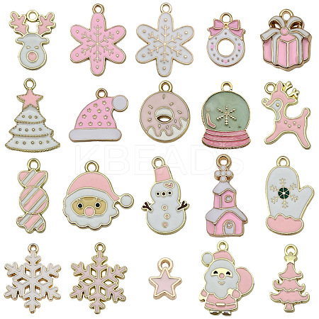 Christmas Alloy Enamel Pendants ENAM-G234-01E-1