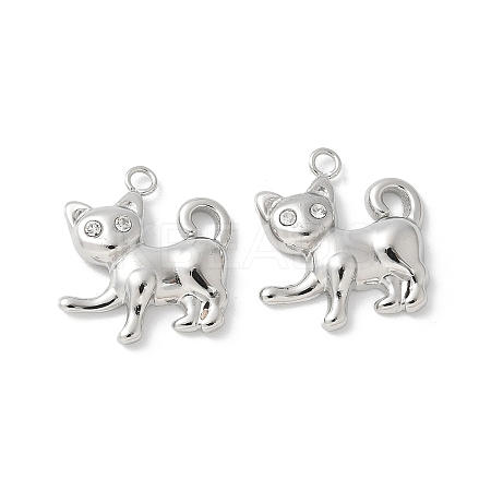 304 Stainless Steel Rhinestone Pendants STAS-Z122-47P-1