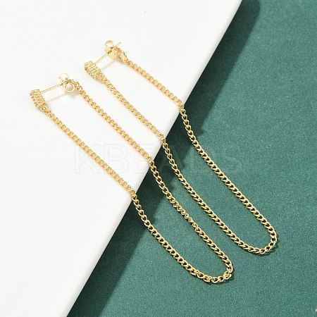 Long Chain Tassel Dangle Stud Earrings for Girl Women ZIRC-C025-23G-1