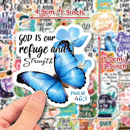 50Pcs Word Paper Self-Adhesive Picture Stickers STIC-C010-17-1