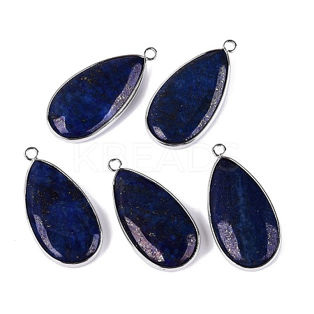 Dyed Natural Lapis Lazuli Pendants G-Q606-91P-1