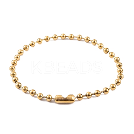 Ion Plating(IP) 304 Stainless Steel Ball Chain Necklaces for Women NJEW-G135-01B-G-1