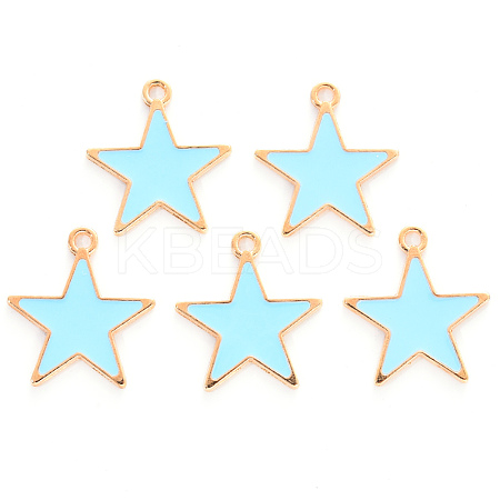 Alloy Enamel Pendants ENAM-R059-01A-RS-1