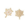 Christmas Theme Brass Micro Pave Cubic Zirconia Stud Earring Findings LS-KK-Z065-11G-2