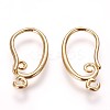 Brass Earring Hooks X-KK-L177-27G-1