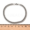 304 Stainless Steel Cuban Chain Bracelets for Men BJEW-B140-06B-5