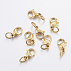 Ion Plating(IP) 304 Stainless Steel Lobster Claw Clasps X-STAS-P139-A9-G-2