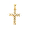 Brass Micro Pave Cubic Zirconia Pendants KK-U056-50G-1