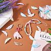 60Pcs 6 Colors Transparent Acrylic Pendants TACR-TA0001-29-8