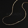 2.5mm Rack Plating Brass Herringbone Chain Necklaces for Women Men MAK-L044-19G-3