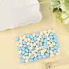 84Pcs 2 Colors Baking Paint Opaque Acrylic Beads FIND-SC0020-83A-7