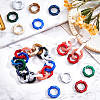   300g 10 Colors Acrylic Linking Rings OACR-PH0001-51-6