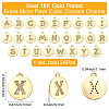 26Pcs 26 Styles Brass Micro Pave Cubic Zirconia Charms KK-SC0006-94-2
