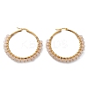 Beaded Hoop Earrings EJEW-JE03830-03-4