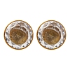 304 Stainless Steel Clear Cubic Zirconia Stud Earrings EJEW-Q044-07G-2